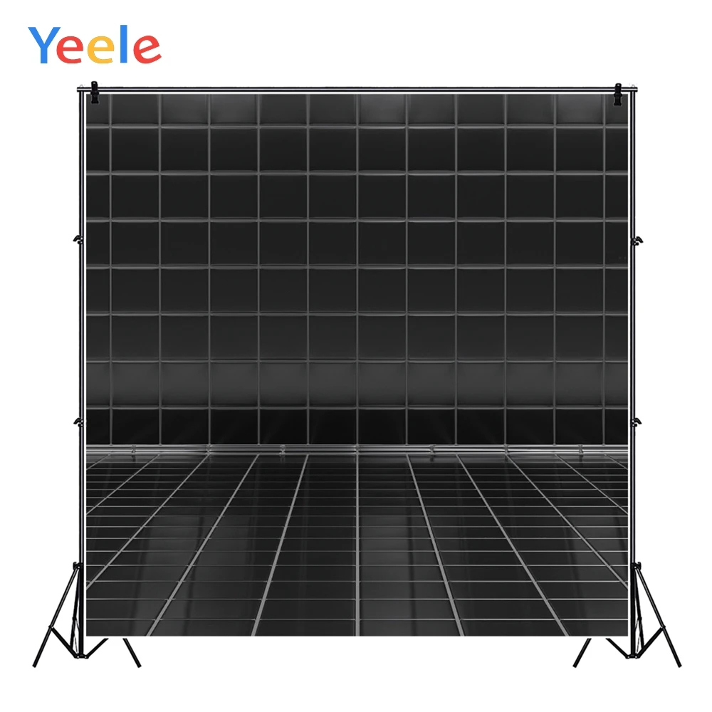 

Yeele Crystal Black Lattice Baby Checkered Portrait Personalized Photographic Backdrops Photography Backgrounds For Photo Studio