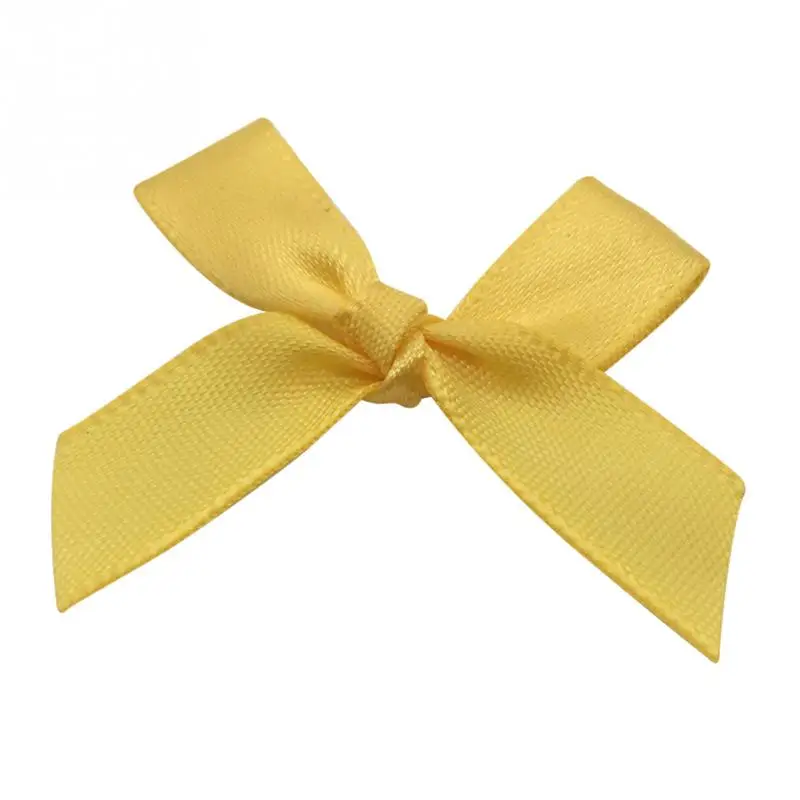 yellow 100 шт бант Рождественская елка украшения Рождественские украшения бант вечерние украшения для дома и свадьбы - Цвет: yellow