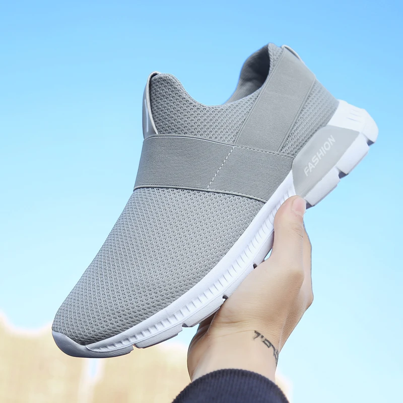 Breathable Casual Shoes Men Comfortable Shoes Lightweight Sneakers Black Footwear Men Lace Up Shoes Men Big Size