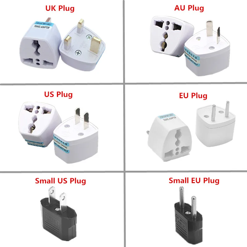 

High Quality Practical Universal EU UK AU to US USA AC Power Adapter Travel Plug Converter 2 Flat Pin