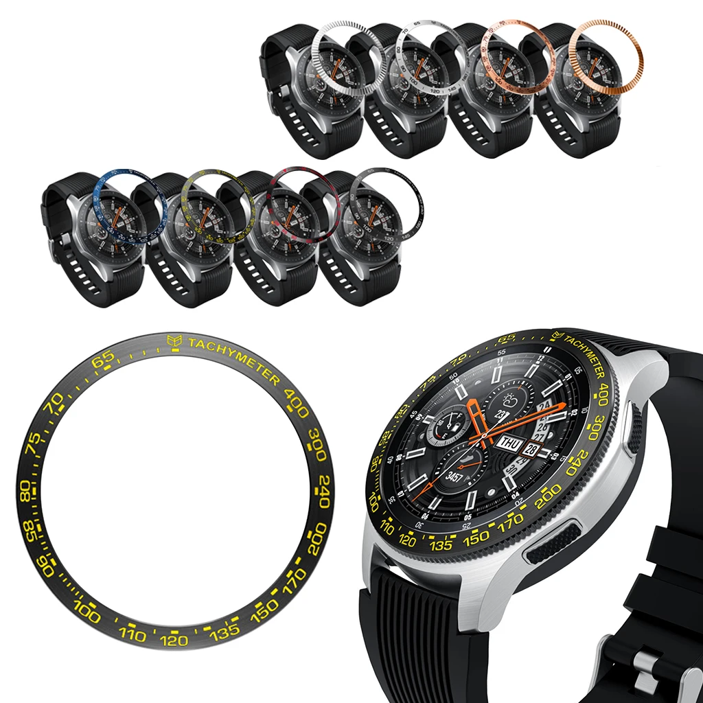 Против царапин металлический ободок кольцо клейкая Крышка Замена для samsung Galaxy Watch 42 мм для Galaxy Active/gear Sport/gear S2
