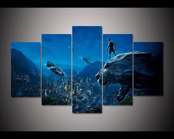 

Black Panther The Avengers Justice league Home Decor HD Print Portrait art painting on canvas #02