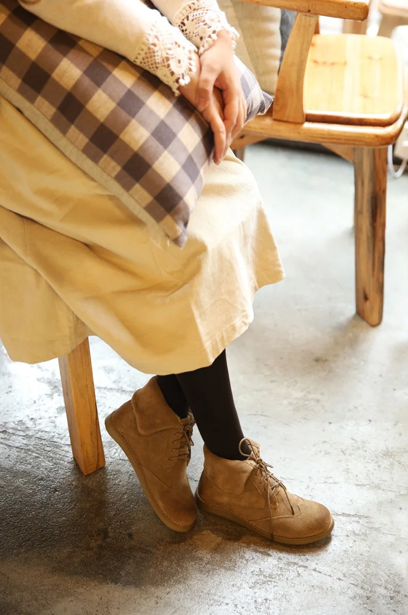 Careaymade-натуральная кожа лес отдел литературы Ma Ding сапоги стиле ретро; ботинки из органической кожи; Старый британский стиль обувь Sen женские сапоги на снежную погоду