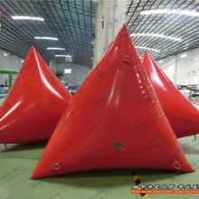 Рекламные герметичные буи, треугольные надувные плавучие буи, надувная водная преграда