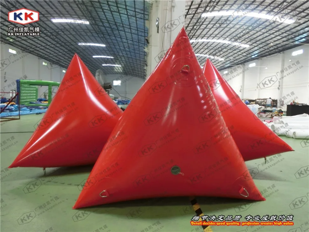 

Advertising Air Sealed Buoys, Swimming event triangle inflatable water buoys, inflatable water barrier
