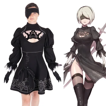

Game Cosplay NieR:Automata YorHa No. 2 Type B Cosplay Costumes Dress European size Free Shipping
