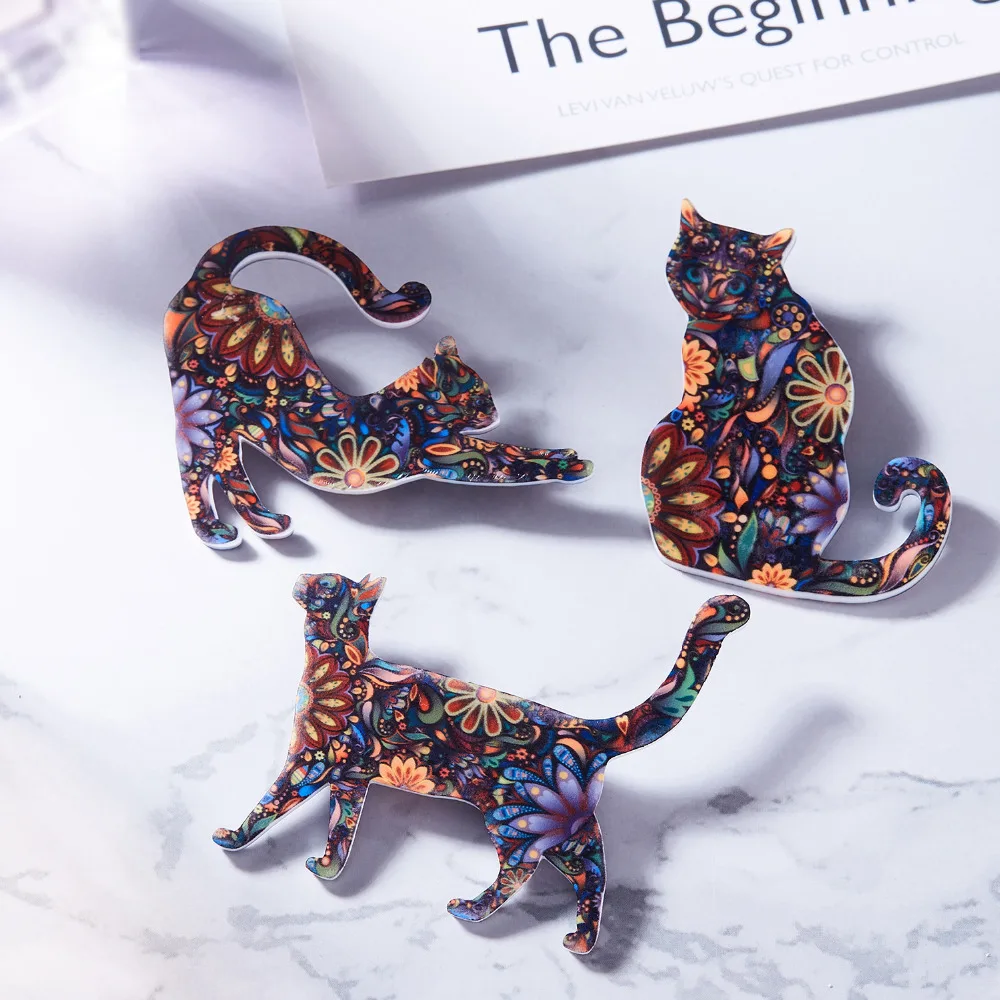 Acrylic Printing Flower Animal Birds Horse Tortoise Cat Eagle Elephant Brooch Pin Jewelry For Women Men Costume Brooches Pins Acrylic Printing Flower Animal Birds Horse Tortoise Cat Eagle Elephant Brooch Pin Jewelry For Women Men Costume Brooches Pins