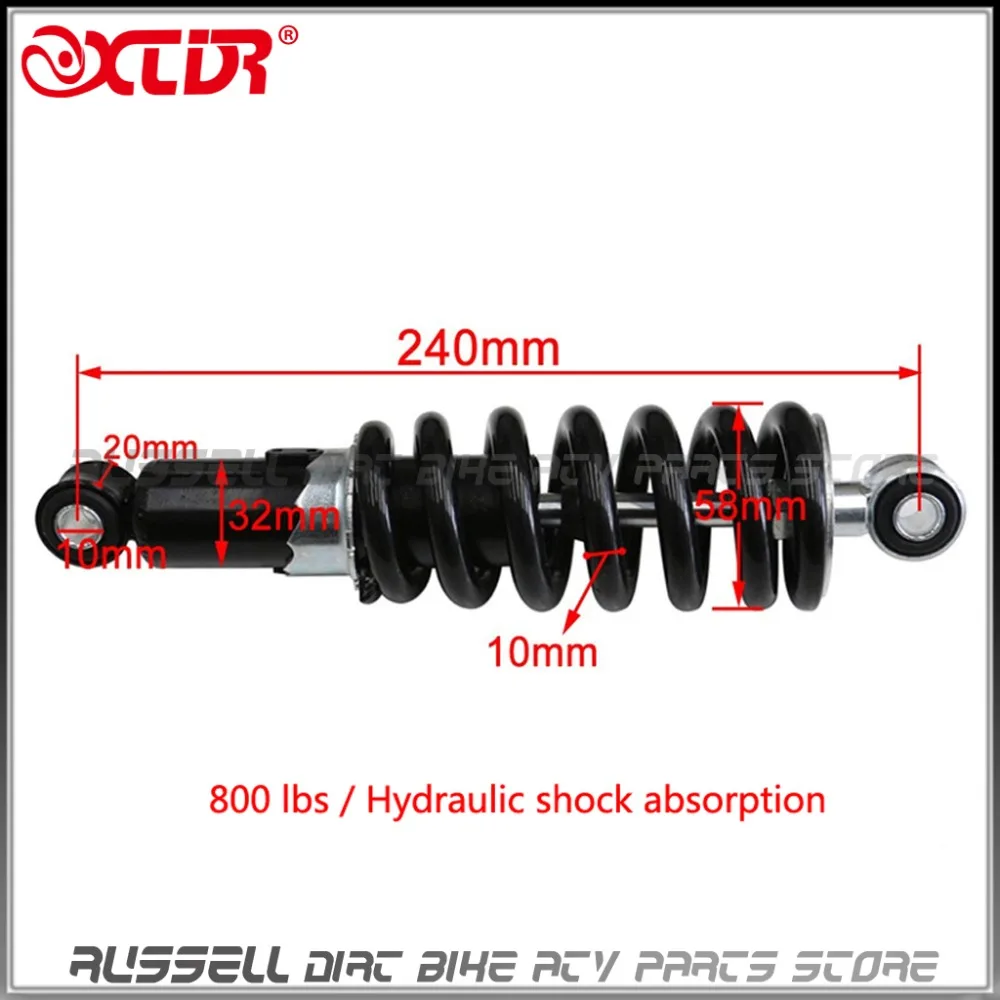 240 мм, 250 мм, 260 мм, 270 мм, 290 мм, гидравлический амортизатор, подвеска для кросса, грязи, питбайк, квадроцикл, квадроцикл, аксессуары для мотокросса, фунтов