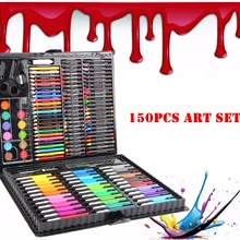 150 шт./компл. детей Цвета карандаш для рисования комплект Краски ing художественный маркер для белой доски комплект Цвет ручка Краски кисть инструмент для рисования художественные школы