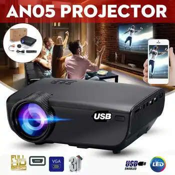 

LEORY 2019 Newest 7000 Lumens LED 3D Projector USB Smartphone Display HDMI/USB/AV/SD/U Flash Disk Beamer Home Theater Projectors