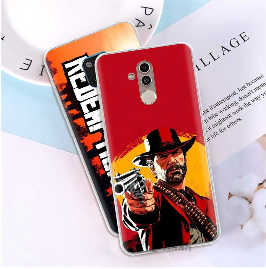 ТПУ силиконовый чехол для huawei P30 P20 Pro P10 P9 Lite mate 10 20 Lite 20 10 Pro Чехол красный Dead Redemption 2 мягкий прозрачный чехол