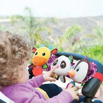 

Hand Bell Rattle Toys for Baby Mobile Toy Soft Toddler Teether Cute Animal Rattles for Newborn Baby Mobile Crib