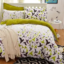 2016 Nouveau Origami Grues Ensemble de Literie Polyester Drap de Lit Couette Douillette Couverture Ensembles Couvre-lit Reine/Full/Twin Taille Jogo de Cama