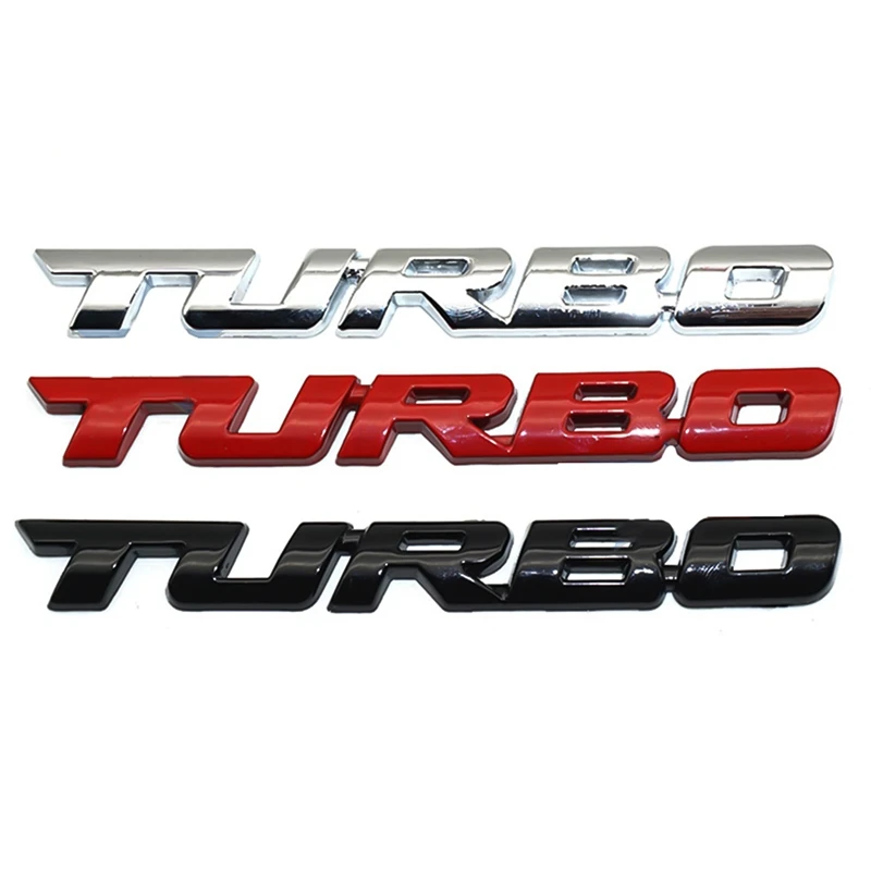 3D стайлинга автомобилей Стикеры Металлическая Эмблема TURBO тела сзади значок