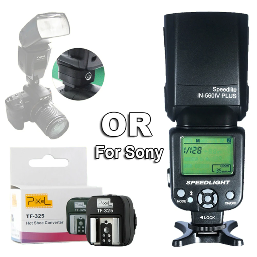 For Sony A65 A37 A77 A57 A100 DSLR Cameras PIXEL TF 325 Hot Shoe