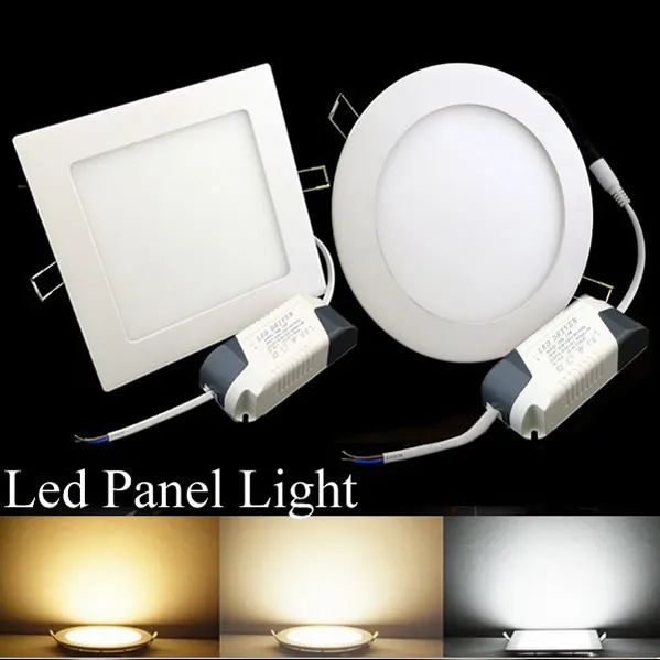 

Dimmable 9W 12W 15W 18W round / Square LED panel light ceiling recessed spot lamp for home Led Downlihgt AC85-265v +Driver UL CE