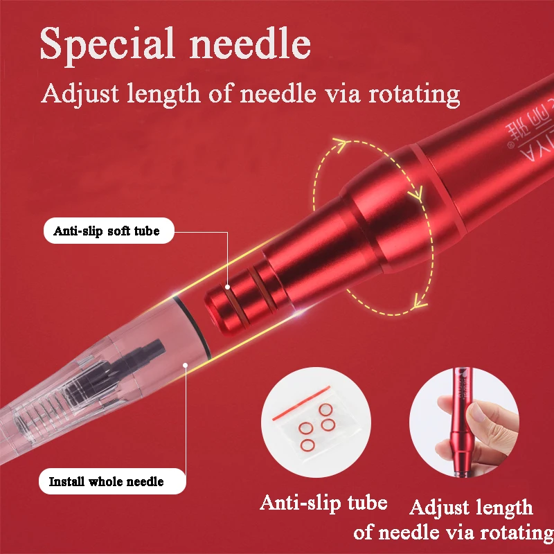  1pc Microblading Machine Pen with Needles Professional Digital Tattoo Gun Machine for Semi Permanen