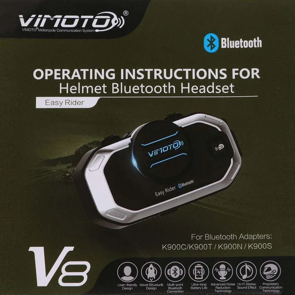 Vimoto V6 Universal Multi-functional Radio Motorcycle Helmet Bluetooth Headset For MT09 MT 09 MT-09 MT07 MT 07 MT-07 ER6N Z650