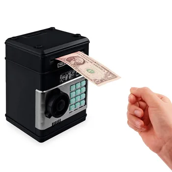 

1pc Combination Lock Money Box Electronic Piggy Bank ATM Password Cash Coins Saving Box ATM Bank Safe Box Automatic Deposit Ban
