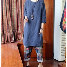 Дизайн Винтаж льняной текстурой личность сторона из мультфильма «Холодное сердце» с рукавами «Три четверти» арт женское платье N412