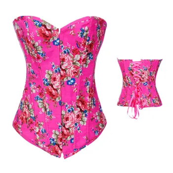 

flower print,party adult corset size s,m, l, xl, xxl, corset+G-string, free shipping m1852c