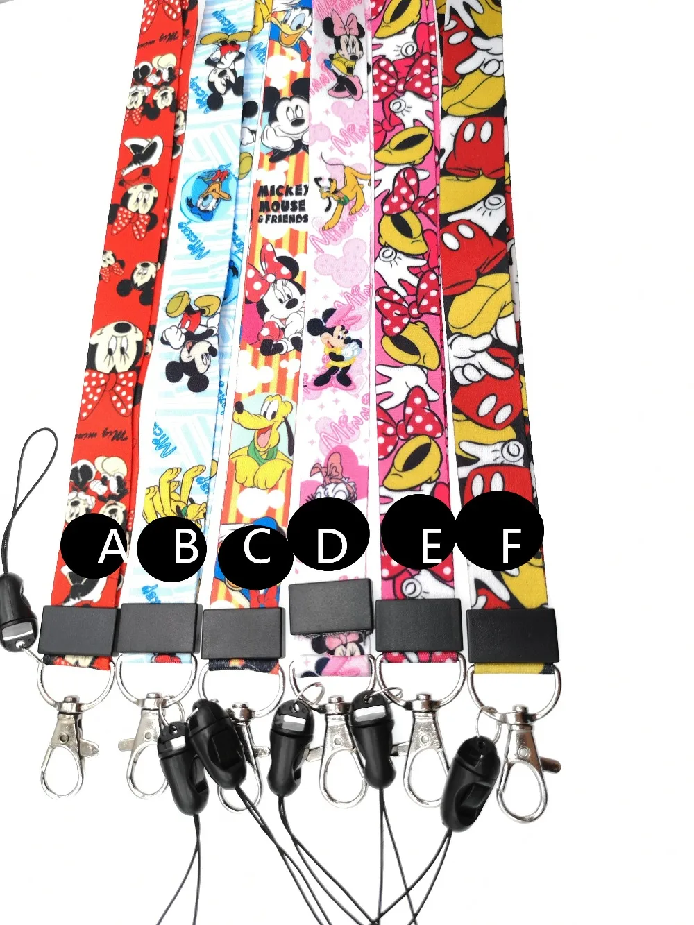 

1Pcs Mickey Minnie Lanyard Neck Strap for keys ID Card Mobile Phone Straps for USB Badge Holder DIY Hang Rope