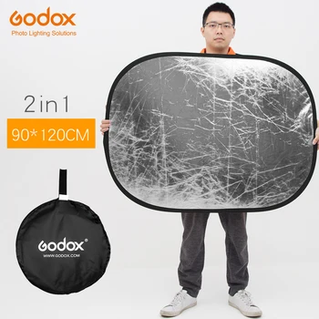 

Godox 35"*47" 90 x 120cm 2 in1 Gold and Silver Portable Photography Reflector Board Collapsible for Studio Photography Reflector