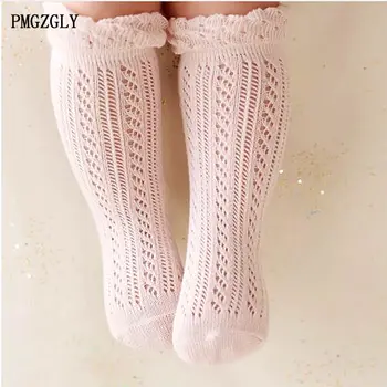 Chaussettes bébé fille 0-5 ans enfant en bas âge bébé coton maille chaussettes respirantes nouveau-né infantile bébé garçon pur coton été chaussettes hautes