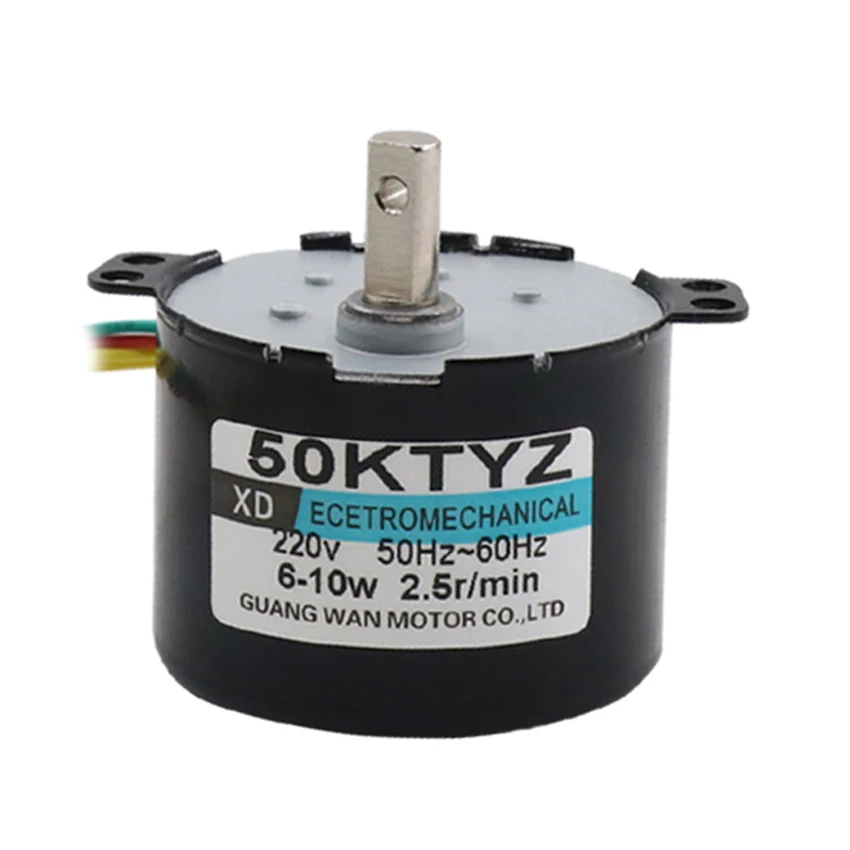

Brand New 50KTYZ AC Motor 220V Synchronous Motor 6-10W Permanent Magnet Gear Reduction Motor Controllable Micro Moteur