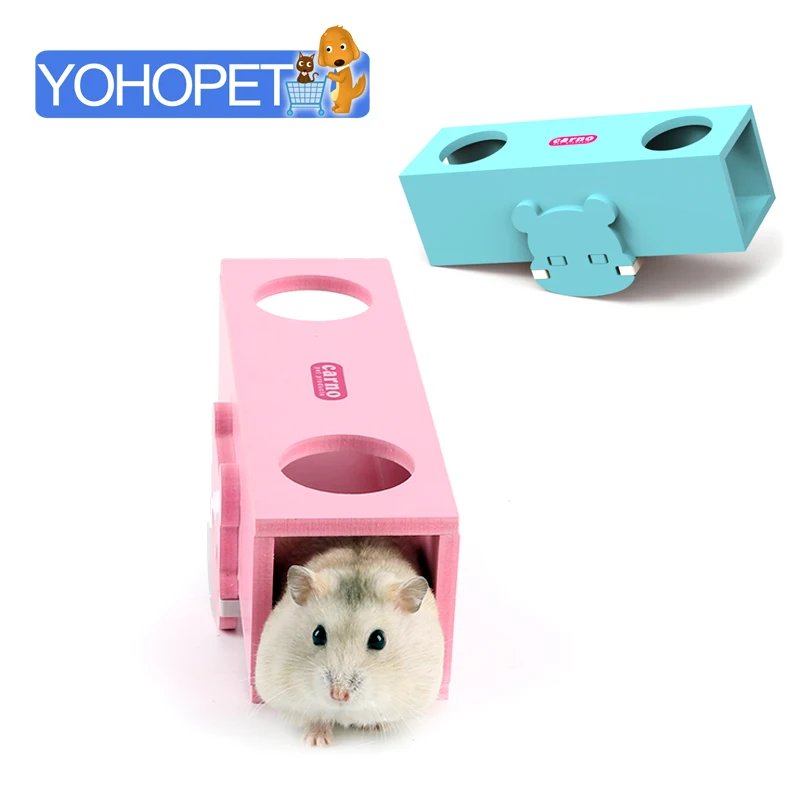 Hatchimals toy for small pets guinea pig toys passage DIY Seesaw barrel hamster wooden toys pink