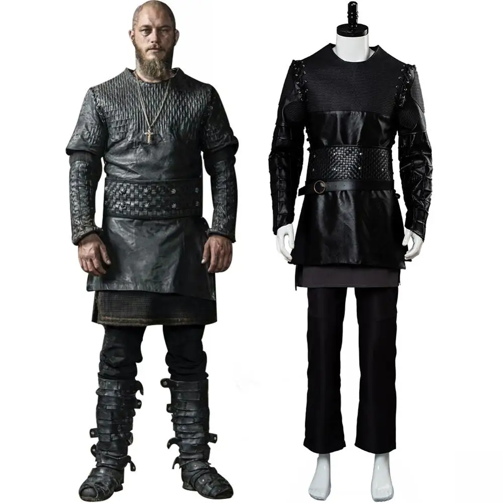 

TV Series Vikings Ragnar Lothbrok Cosplay Costume Uniform Nordic Ragnar Suit Men Adult Halloween Carnival Costume Custom
