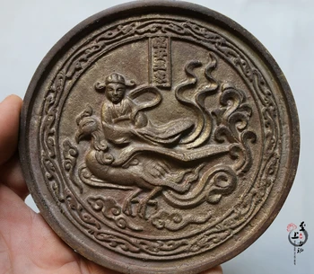 

Miscellaneous antiques antique bronze mirror mirror round Ling'an Wang