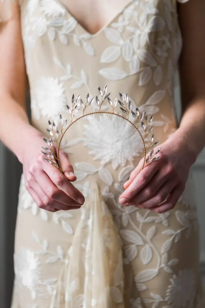 

2019 Spring Summer New Trends Forecast Ethereal Crystal Leaf Tiara