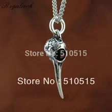 Ожерелье Regalrock Hummingbird с цветком птицей и черепом