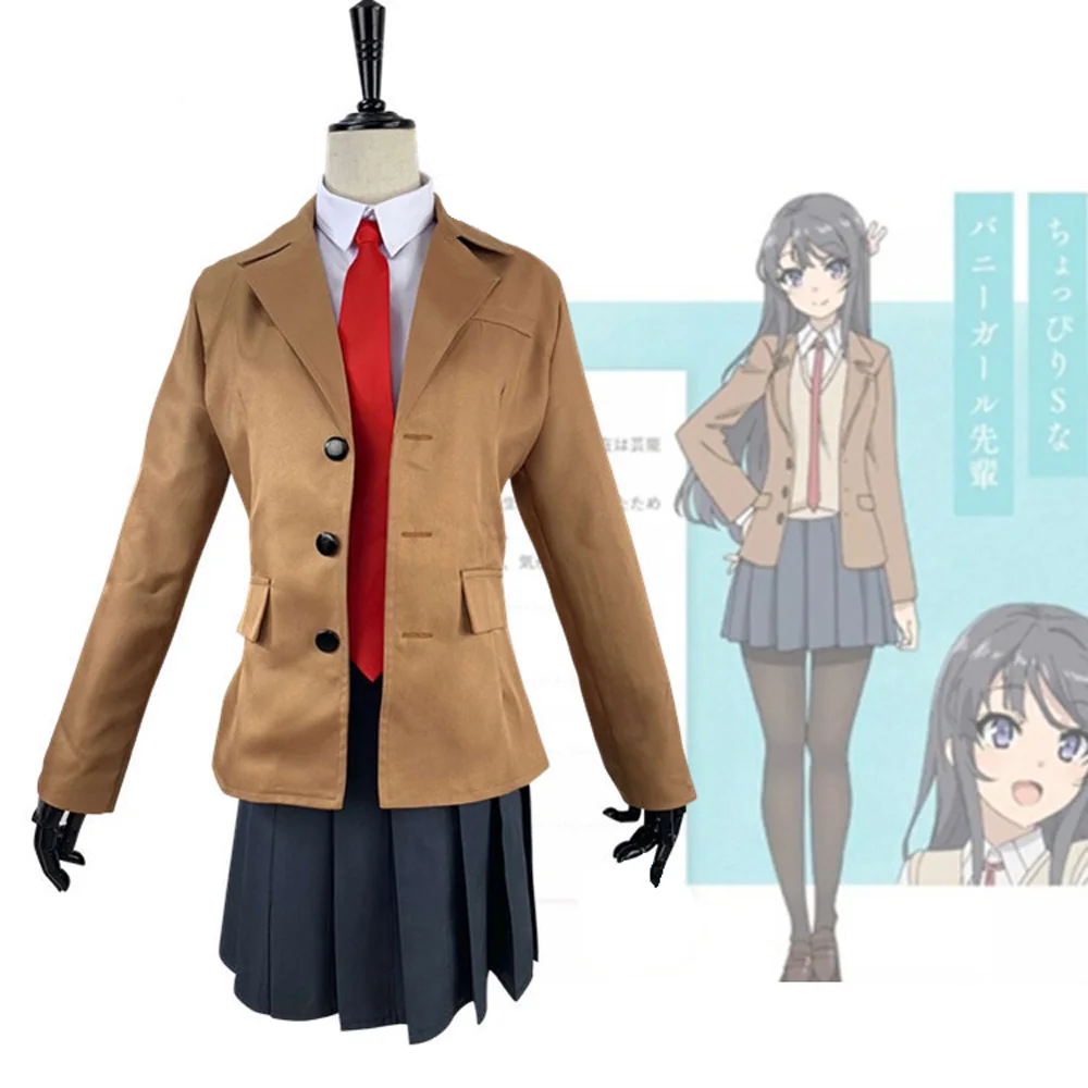 VEVEFUANG Seishun Buta Yarou wa Bunny Girl Senpai no Yume wo Minai; карнавальный костюм; маскарадный костюм; школьная форма