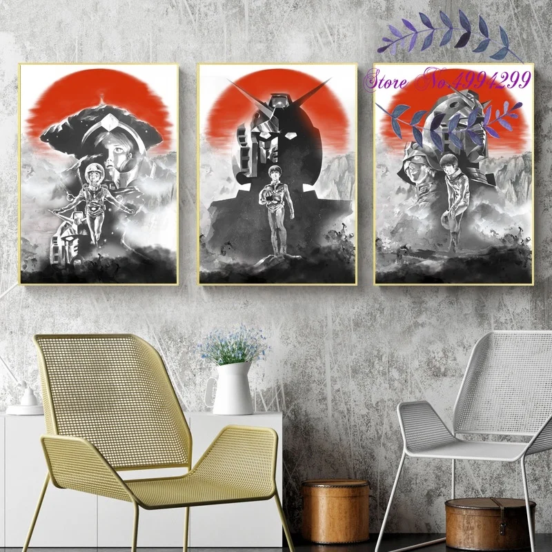

Gundam Japanese Anime Poster Canvas Art Print Home Decor