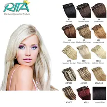 Clip In Virgin Hair Brazilian Straight Hair Clip In Human Hair Extensions 7pcs/set 19 Color Clip In Hair Extension 70g/set