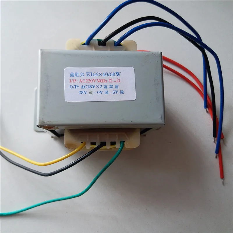 18V-0-18V 1.4A 28V 0.2A 5V трансформатор 220V вход 60VA EI66 * 40 усилитель мощности активный