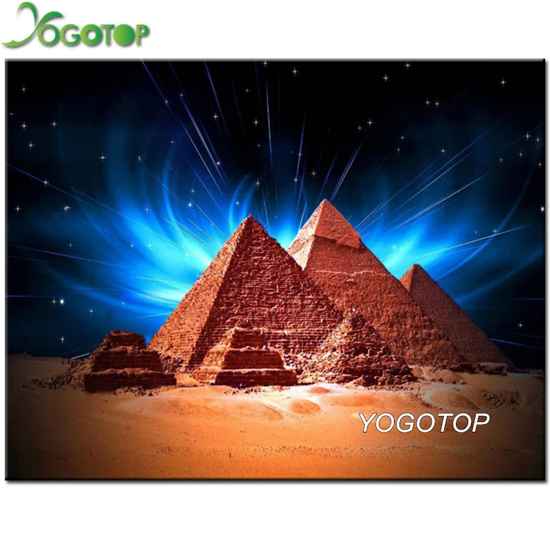

YOGOTOP Diamond embroidery Magic Pyramids of Egypt 5D DIY Diamond Painting Full Rhinestones Mosaic Egyptian art decor YY629