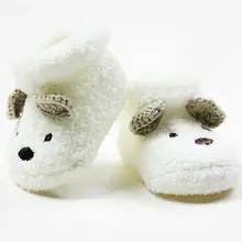 Носки унисекс для новорожденных мальчиков и девочек, теплая обувь с милым медведем для малышей