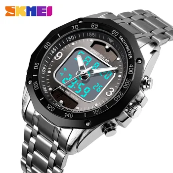 

SKMEI Top Brand Dual Display male Quartz Clock Stopwatch Calendar Luminous Alarm Men Digital Watches Relogio Masculino 1493