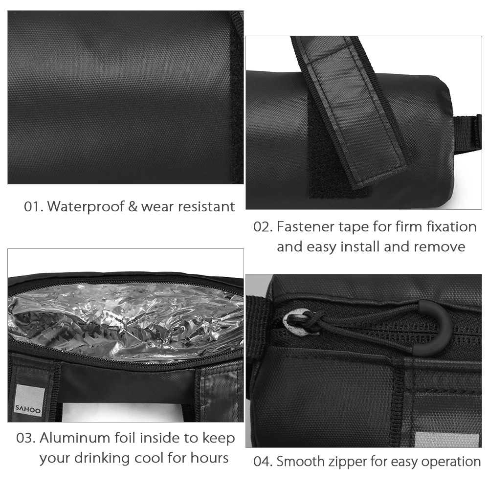 Perfect Lixada Bike Handlebar Bag Cycling Top Tube Bag Bike Bicycle Front Frame Case Cycling Strap-on Storage Bag Bicycle Accessories 8