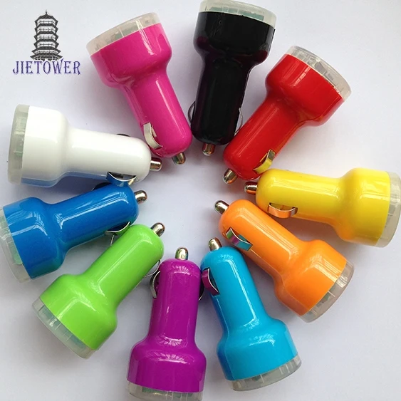 Автомобильное зарядное устройство с 2USB портами 100 шт./лот 2 1 А|Зарядные