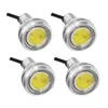 YCCPAUTO-luces LED antiniebla DRL, luces de circulación diurna de 23MM, 3W, carcasa plateada, LED súper brillante impermeable, ojos de águila, 10 Uds. ► Foto 2/6