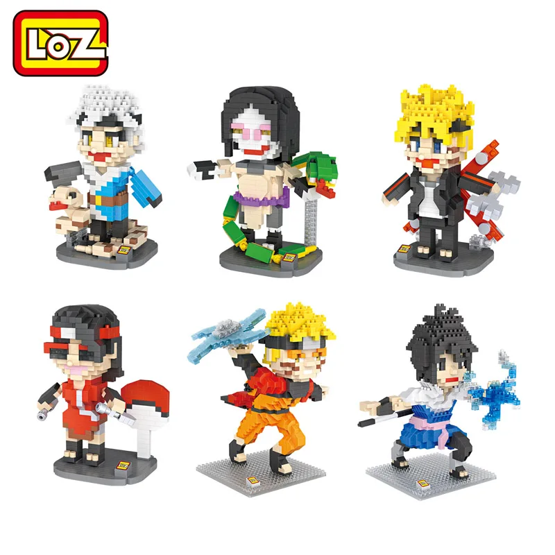 

LOZ Diamond Blocks Naruto Building Blocks Orochimaru Uzumaki Boruto Uchiha Sasuke Figure Bricks Assemblage LOZ Blocks Set Toys