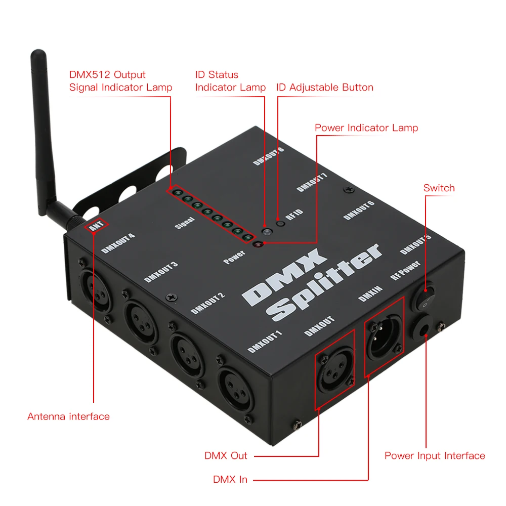 Беспроводной Dmx 512 контроллер передатчик приемник Dmx контроллер повторитель диско светильник светодиодный Par Светильник сценический светильник контроллер