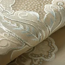 Jacquard Luxury Curtains Blackout For Bedroom Blinds Drapes Beige Embroidered Flower Window Curtains For Living Room Cream Shade