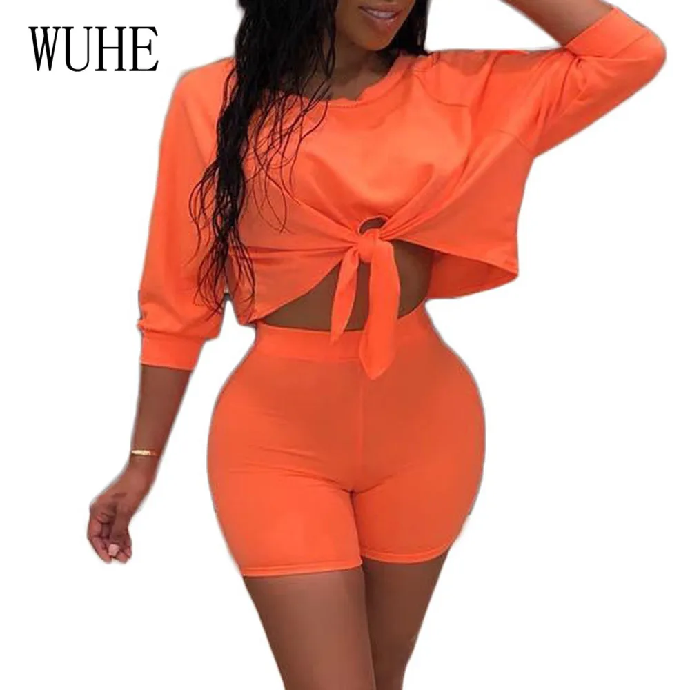 WUHE Rompers Women Casual Lace-up Hollow Out Two Pieces Sets Playsuits Femme Summer Bodycon Bandage Jumpsuits Plus Size 3XL WUHE Rompers Women Casual Lace-up Hollow Out Two Pieces Sets Playsuits Femme Summer Bodycon Bandage Jumpsuits Plus Size 3XL