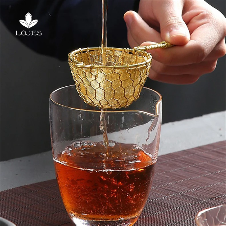 

1pcs Fine Copper Handcrat Conical Cocktail Sieve Great For Removing Bit From Juice Julep Strainer Cocktail Strainer Bar Strainer