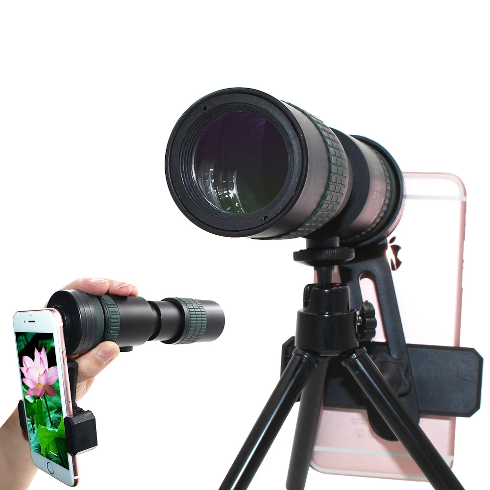 

Girlwoman Mini 8X-24X Zoom Lens for Smartphone Telescope Lente Para Celular Telescopio Tripod Clip BAK4 FMC Film